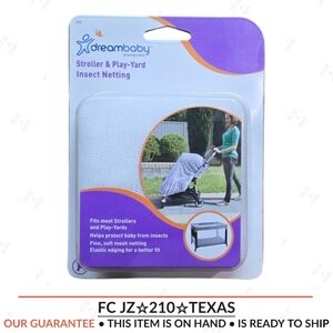 Dream Baby Stroller & Play-Yard Insect Netting Mesh, Elastic Edging, NEW